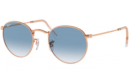 Lunettes de soleil - Ray-Ban® - Ray-Ban® RB3447 ROUND METAL - 92023F  ROSE GOLD // BLUE GRADIENT ANTIREFLECTION