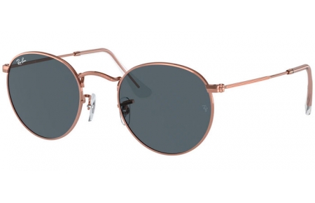 Gafas de Sol - Ray-Ban® - Ray-Ban® RB3447 ROUND METAL - 9202R5 ROSE GOLD // BLUE ANTIREFLECTION