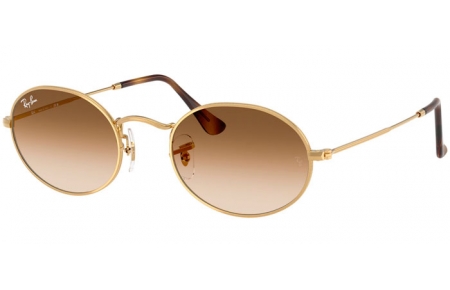 Gafas de Sol - Ray-Ban® - Ray-Ban® RB3547 OVAL - 001/51 ARISTA GOLD // BROWN GRADIENT TRANSPARENT