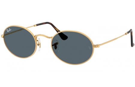 Lunettes de soleil - Ray-Ban® - Ray-Ban® RB3547N OVAL - 001/R5 GOLD // BLUE