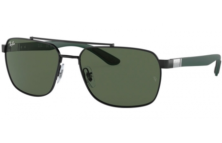 Sunglasses - Ray-Ban® - Ray-Ban® RB3701 - 002/71 BLACK // DARK GREEN