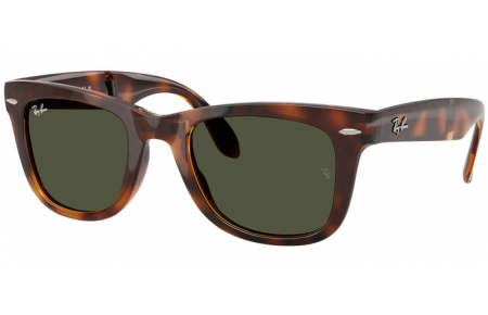 Gafas de Sol - Ray-Ban® - Ray-Ban® RB4105 FOLDING WAYFARER - 710/31  HAVANA // GREEN