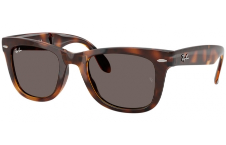 Gafas de Sol - Ray-Ban® - Ray-Ban® RB4105 FOLDING WAYFARER - 710/B1 HAVANA // DARK GREY
