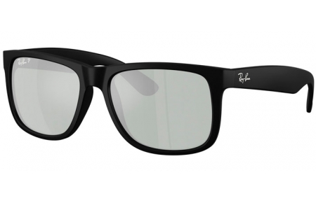 Gafas de Sol - Ray-Ban® - Ray-Ban® RB4165 JUSTIN - 622/Y4 RUBBER BLACK // GREEN MIRROR SILVER POLARIZED