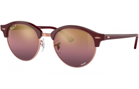 Gafas de Sol - Ray-Ban® - Ray-Ban® RB4246 CLUBROUND - 1365G9 BURGUNDY // RED GRADIENT GOLD MIRROR POLARIZED