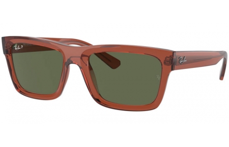 Lunettes de soleil - Ray-Ban® - Ray-Ban® RB4396 WARREN - 66789A  TRANSPARENT BROWN // DARK GREEN POLARIZED