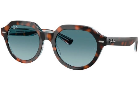 Lunettes de soleil - Ray-Ban® - Ray-Ban® RB4399 GINA - 14133M  DARK HAVANA // BLUE GRADIENT GREY