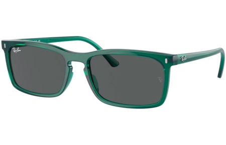 Lunettes de soleil - Ray-Ban® - Ray-Ban® RB4435 - 6615B1  TRANSPARENT GREEN // DARK GREY