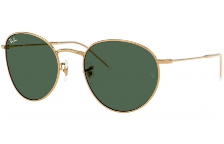 Sunglasses - Ray-Ban® - Ray-Ban® RBR0103S ROUND REVERSE - 001/VR ARISTA GOLD // DARK GREEN