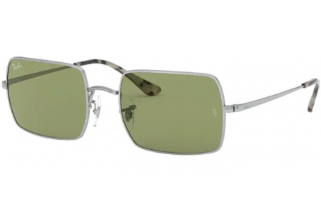 Gafas de Sol - Ray-Ban® - Ray-Ban® RB1969 RECTANGLE - 91974E SILVER // BOTTLE GREEN