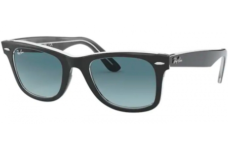 Sunglasses - Ray-Ban® - Ray-Ban® RB2140 ORIGINAL WAYFARER - 12943M BLACK ON TRANSPARENT // BLUE GRADIENT