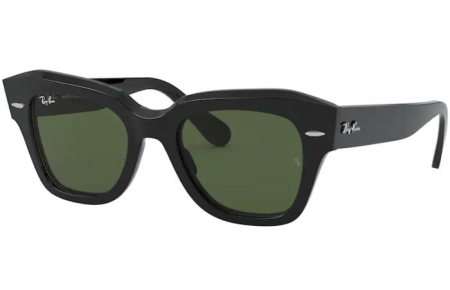 Gafas de Sol - Ray-Ban® - Ray-Ban® RB2186 STATE STREET - 901/31 BLACK // GREEN