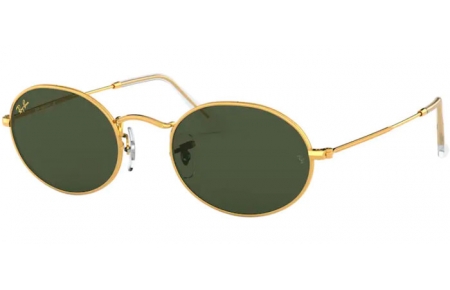 Lunettes de soleil - Ray-Ban® - Ray-Ban® RB3547 OVAL - 919631 GOLD LEGEND // GREEN