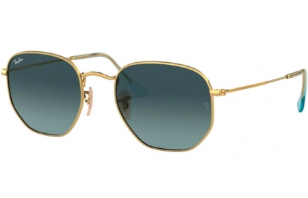 Gafas de Sol - Ray-Ban® - Ray-Ban® RB3548N HEXAGONAL - 91233M GOLD // BLUE GREY GRADIENT