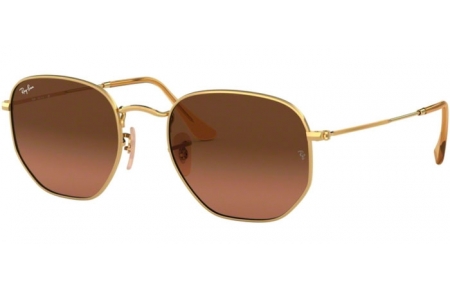 Gafas de Sol - Ray-Ban® - Ray-Ban® RB3548N HEXAGONAL - 912443 GOLD // BROWN GREY GRADIENT