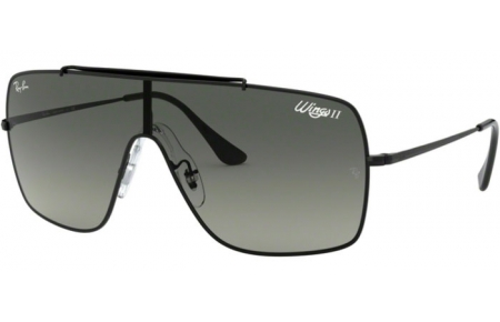 Sunglasses - Ray-Ban® - Ray-Ban® RB3697 WINGS II - 002/11 BLACK // DARK GREY GRADIENT