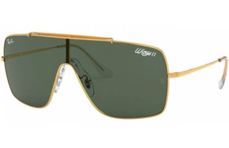 Lunettes de soleil - Ray-Ban® - Ray-Ban® RB3697 WINGS II - 905071 GOLD // DARK GREEN