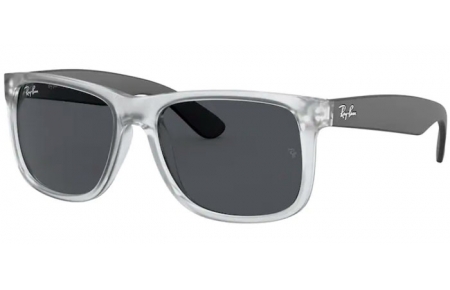 Sunglasses - Ray-Ban® - Ray-Ban® RB4165 JUSTIN - 651287 RUBBER TRANSPARENT // DARK GREY