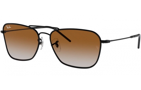 Sunglasses - Ray-Ban® - Ray-Ban® RBR0102S CARAVAN REVERSE - 002/CB BLACK // BROWN GRADIENT