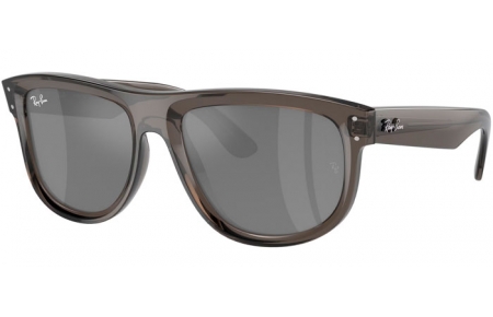 Sunglasses - Ray-Ban® - Ray-Ban® RBR0501S BOYFRIEND REVERSE - 6707GS  TRANSPARENT GREY // GREY SILVER MIRROR