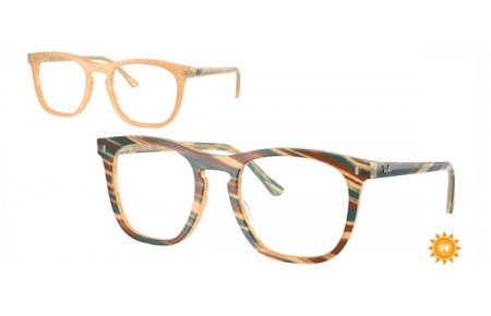 Monturas - Ray-Ban® - RX2210V - 8383  PHOTOCHROMATIC STRIPED BROWN