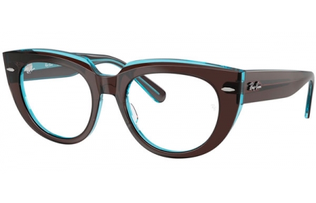 Frames - Ray-Ban® - RX5586 DOREEN - 8366  BROWN ON TRANSPARENT BLUE