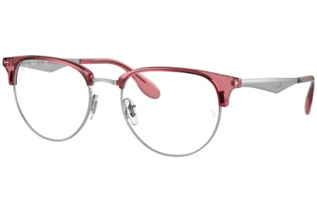 Lunettes de vue - Ray-Ban® - RX6396 - 3131 TRANSPARENT RED ON SILVER