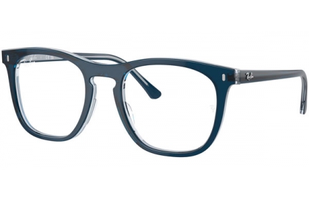 Lunettes de vue - Ray-Ban® - RX2210V - 8324 BLUE ON TRANSPARENT BLUE