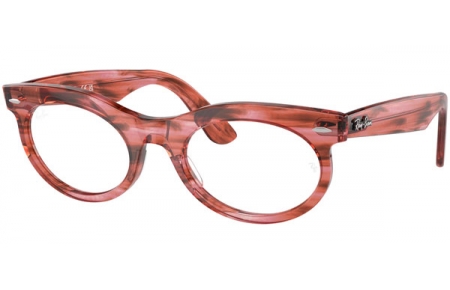 Frames - Ray-Ban® - RX2242V WAYFARER OVAL - 8363  STRIPED TRANSPARENT PINK