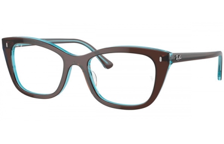 Lunettes de vue - Ray-Ban® - RX5433 - 8366 BROWN ON TRANSPARENT BLUE