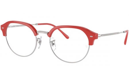 Lunettes de vue - Ray-Ban® - RX7229 - 8323 RED ON SILVER
