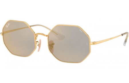 Sunglasses - Ray-Ban® - Ray-Ban® RB1972 OCTAGON - 001/B3 SHINY GOLD // PHOTOCROMIC DARK GREY MIRROR GOLD