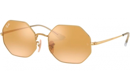 Sunglasses - Ray-Ban® - Ray-Ban® RB1972 OCTAGON - 001/B4 SHINY GOLD // PHOTOCROMIC ORANGE MIRROR GOLD