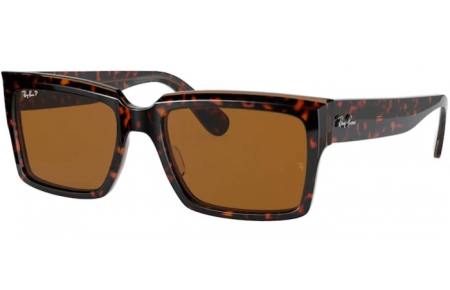 Lunettes de soleil - Ray-Ban® - Ray-Ban® RB2191 INVERNESS - 129257 HAVANA ON TRANSPARENT BROWN // BROWN POLARIZED
