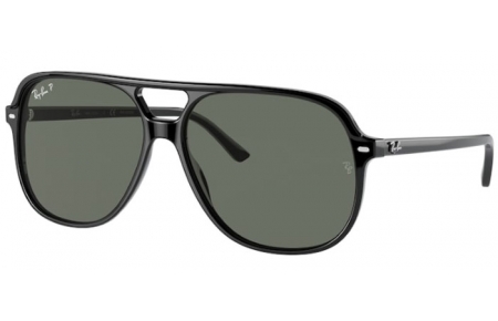 Lunettes de soleil - Ray-Ban® - Ray-Ban® RB2198 BILL - 901/58 BLACK // GREEN POLARIZED