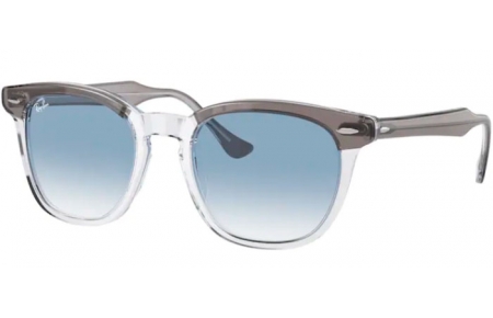 Lunettes de soleil - Ray-Ban® - Ray-Ban® RB2298 HAWKEYE - 13553F GREY ON TRANSPARENT // CLEAR GRADIENT BLUE