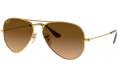 Gafas de Sol - Ray-Ban® - Ray-Ban® RB3025 AVIATOR LARGE METAL - 001/M2 ARISTA // BROWN GRADIENT POLARIZED