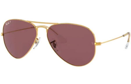 Gafas de Sol - Ray-Ban® - Ray-Ban® RB3025 AVIATOR LARGE METAL - 9196AF LEGEND GOLD // PURPLE POLARIZED