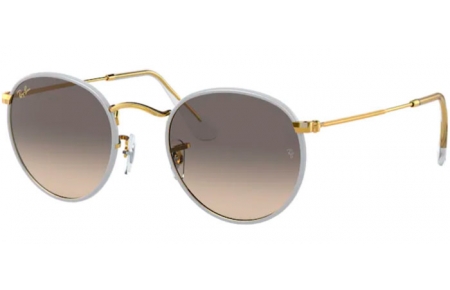 Lunettes de soleil - Ray-Ban® - Ray-Ban® RB3447JM ROUND FULL COLOR - 919632 GREY ON LEGEND GOLD // CLEAR GRADIENT GREY