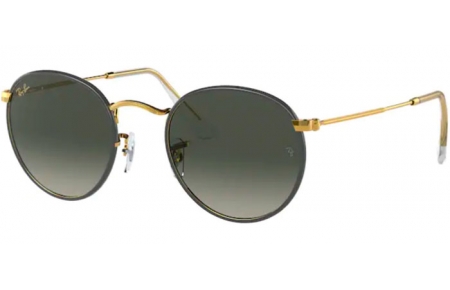 Sunglasses - Ray-Ban® - Ray-Ban® RB3447JM ROUND FULL COLOR - 919671 BLACK ON LEGEND GOLD // GREY GRADIENT