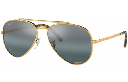 Gafas de Sol - Ray-Ban® - Ray-Ban® RB3625 NEW AVIATOR - 9196G6 LEGEND GOLD // CLEAR GRADIENT DARK BLUE POLARIZED