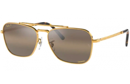 Sunglasses - Ray-Ban® - Ray-Ban® RB3636 NEW CARAVAN - 9196G5 LEGEND GOLD // CLEAR GRADIENT DARK BROWN POLARIZED
