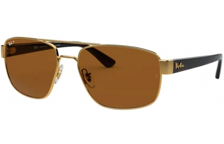 Sunglasses - Ray-Ban® - Ray-Ban® RB3663 - 001/57 SHINY GOLD // BROWN POLARIZED