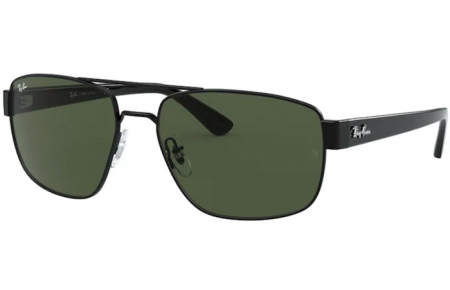 Sunglasses - Ray-Ban® - Ray-Ban® RB3663 - 002/31 SHINY BLACK // GREEN