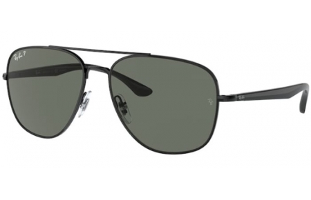 Lunettes de soleil - Ray-Ban® - Ray-Ban® RB3683 - 002/58 BLACK // GREEN POLARIZED