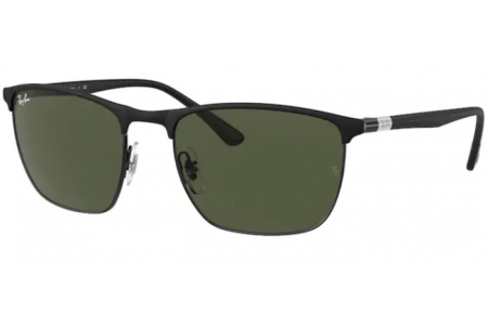 Sunglasses - Ray-Ban® - Ray-Ban® RB3686 - 186/31 MATTE BLACK ON BLACK // GREEN