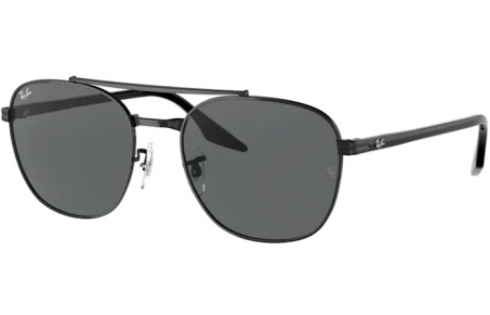 Sunglasses - Ray-Ban® - Ray-Ban® RB3688 - 002/B1 BLACK // DARK GREY