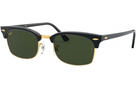 Gafas de Sol - Ray-Ban® - Ray-Ban® RB3916 CLUBMASTER SQUARE - 130331 SHINY BLACK // GREEN