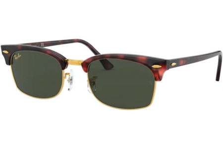 Sunglasses - Ray-Ban® - Ray-Ban® RB3916 CLUBMASTER SQUARE - 130431 MOCK TORTOISE // GREEN