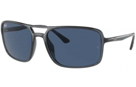 Sunglasses - Ray-Ban® - Ray-Ban® RB4375 - 876/80 TRANSPARENT GREY // DARK BLUE